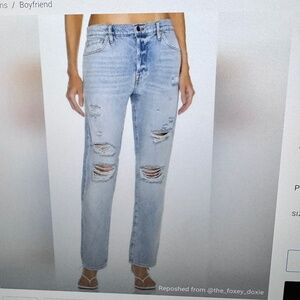 Frame Denim Le Slouch Distressed Jeans